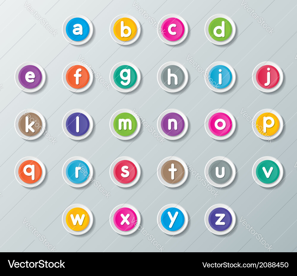 Abc font Royalty Free Vector Image - VectorStock