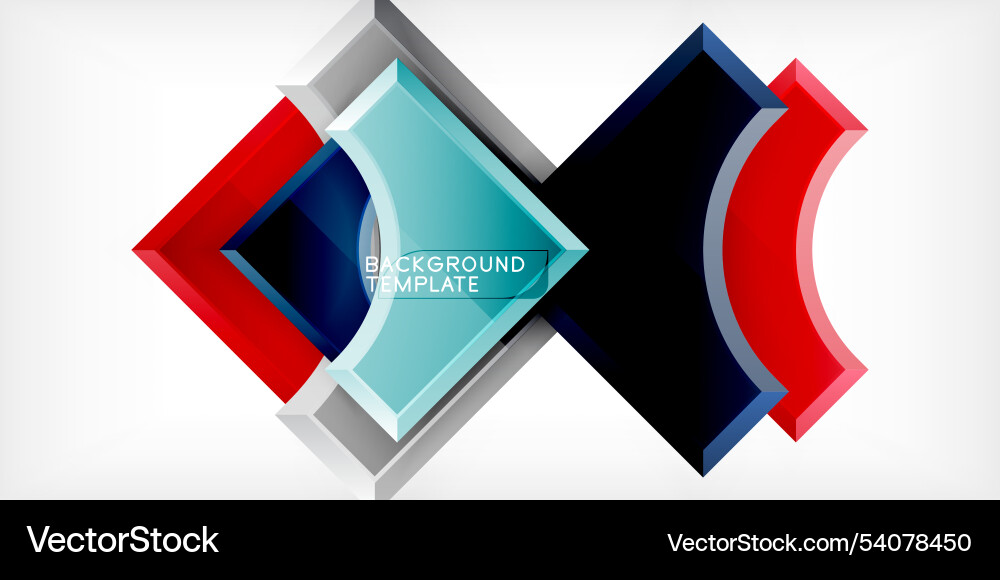 Arrow with round elements color geometric shapes Vector Image