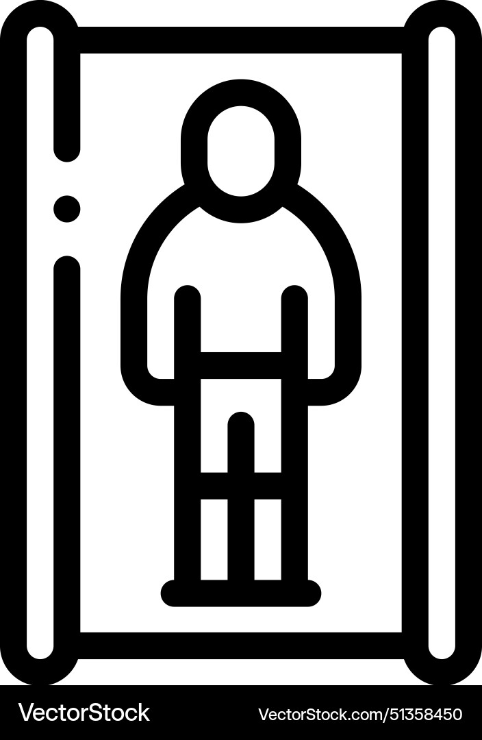 Backboard icon thin linear style design isolated Vector Image