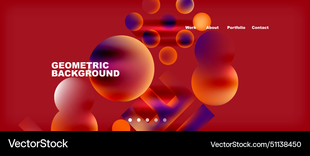 Geometric background with circles and triangles vector image