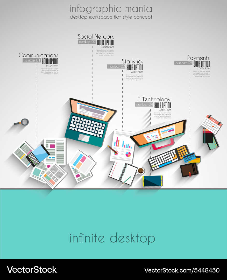 Ideal workspace for teamwork and brainstorming vector image