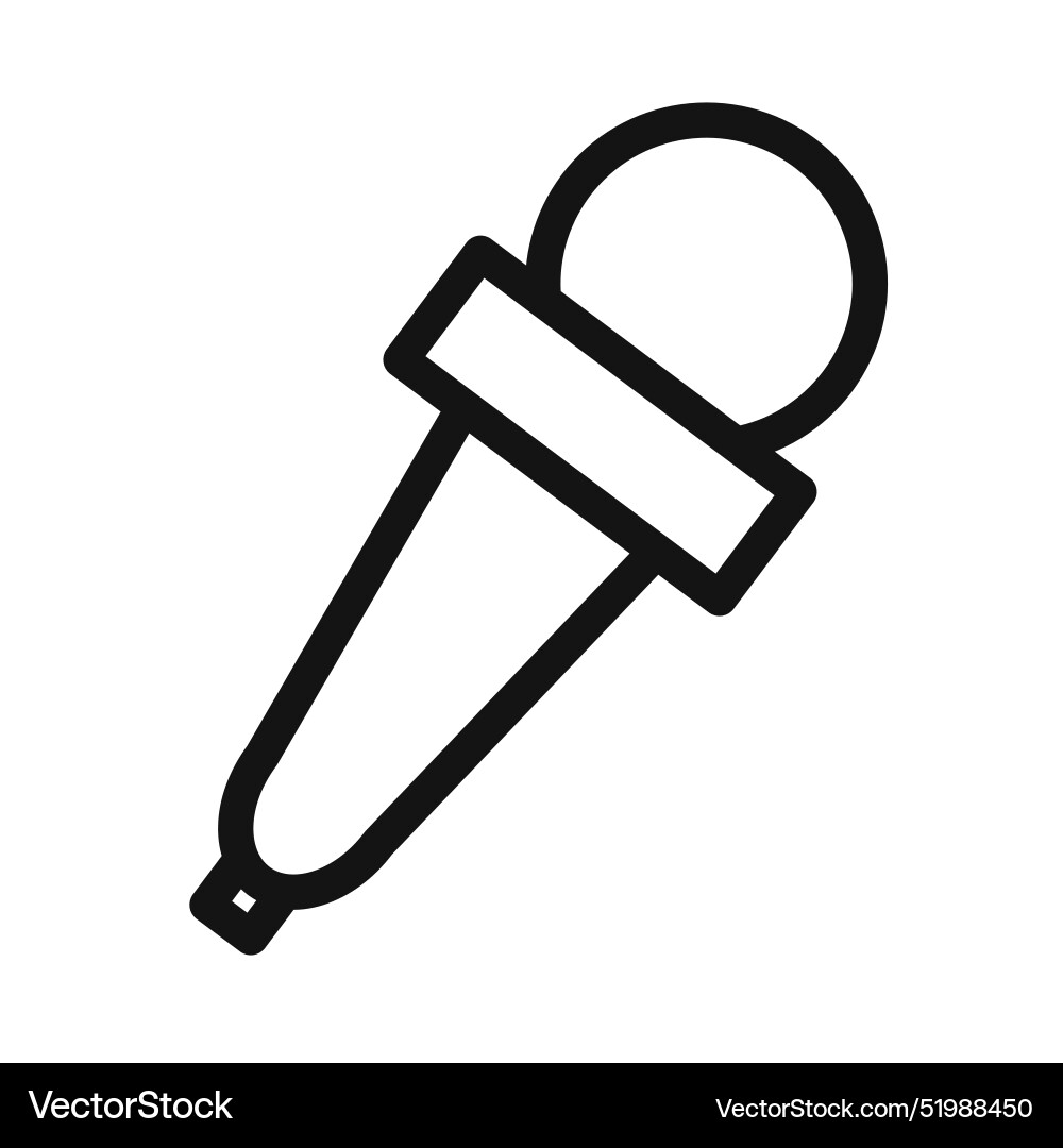 Microphone icon mark in filled style Vector Image