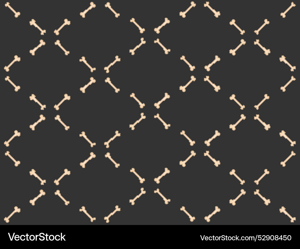 Seamless pattern of pixel bones halloween Seamless pattern of pixel bones halloween vector image