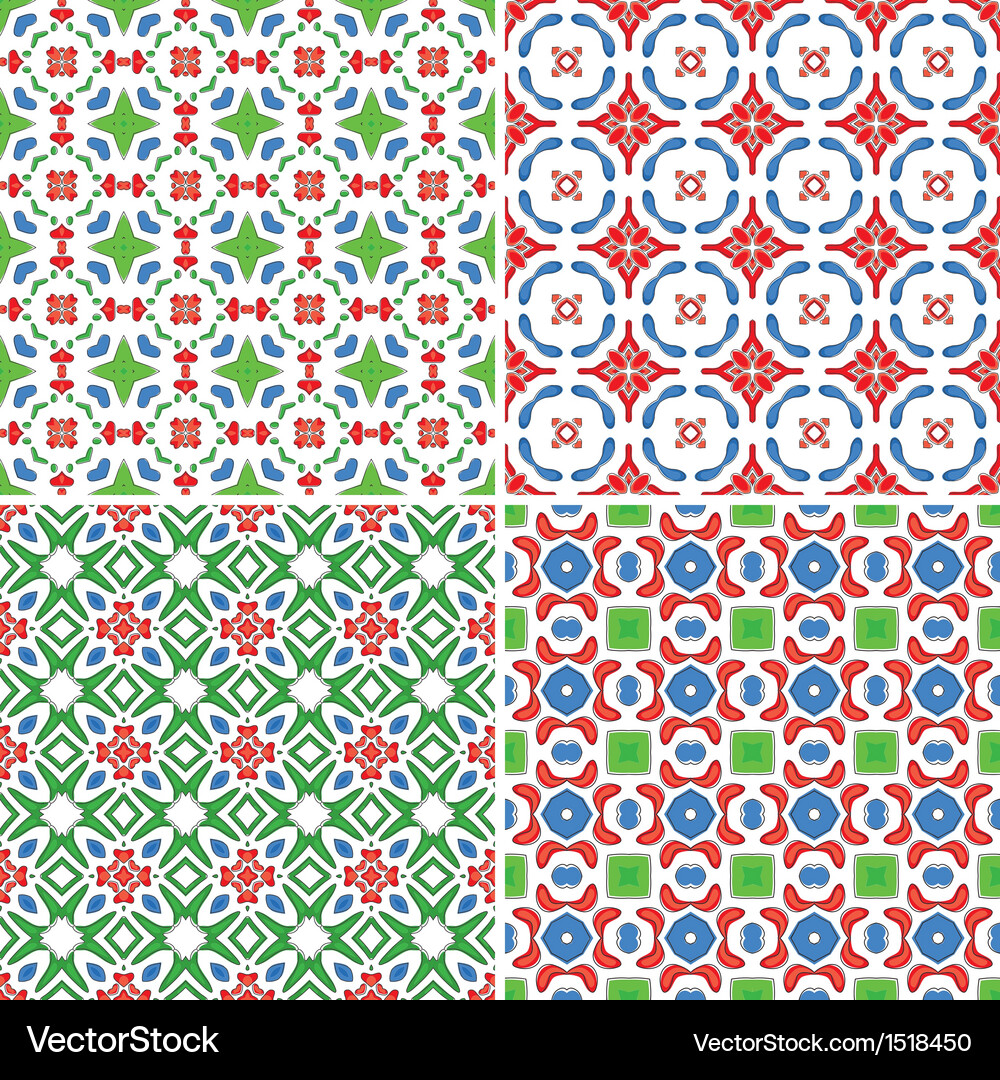 Seamless pattern set Vector Image
