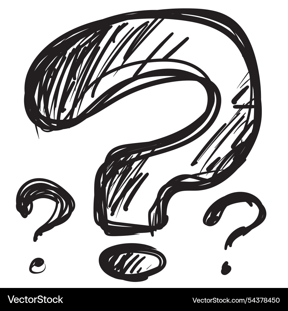 Set of different question marks quest and inquire Vector Image