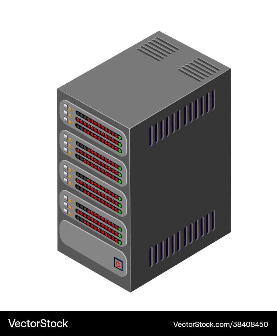 Single server network technology connection Vector Image