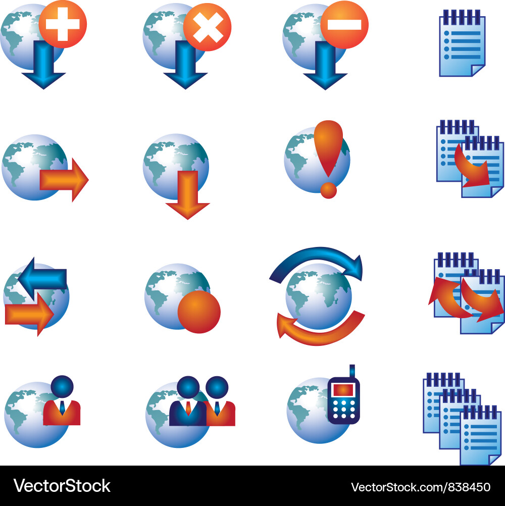 Web icon set vector image