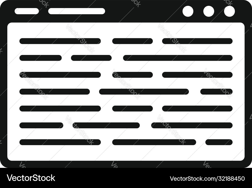 Web page machine learning icon simple style Web page machine learning icon simple style vector image