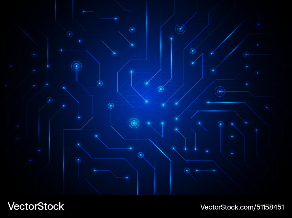 Abstract background with technology circuit board vector image