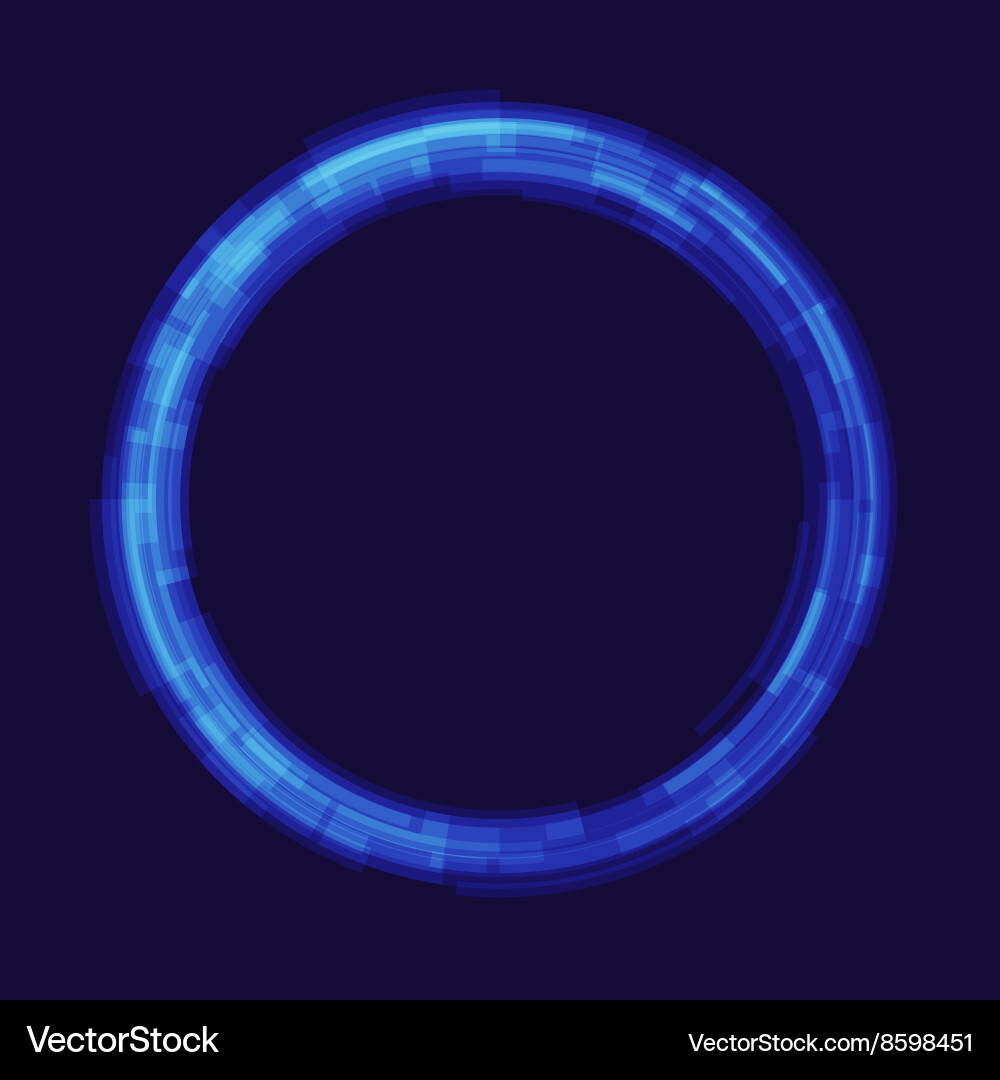 Digital Light Circles Abstract Background Vector Image