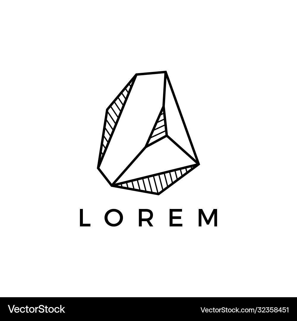 Gemstone Logo - Crystal Icon Vector Image