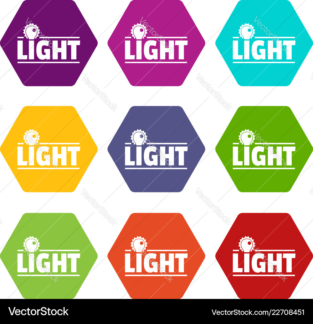 Lightbulb icons set 9 Lightbulb icons set 9 vector image