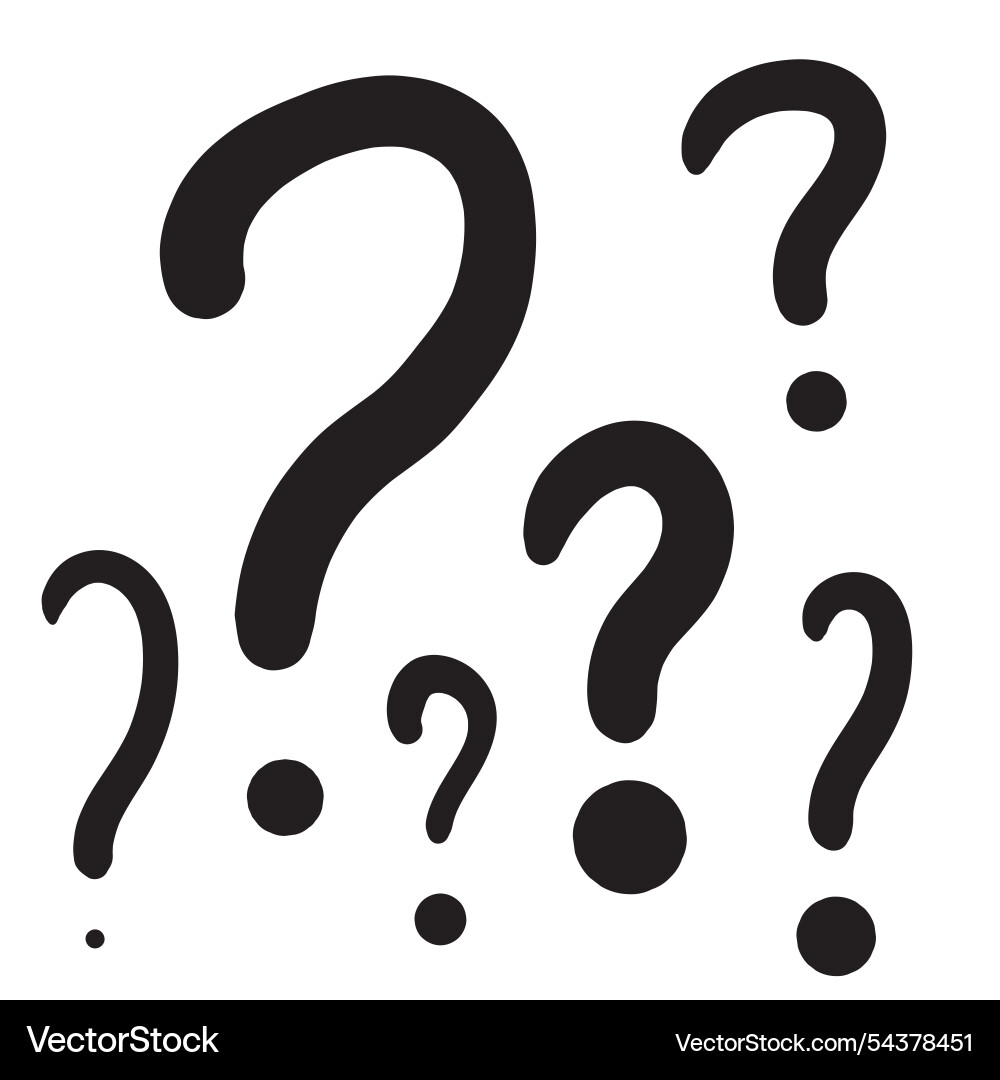 Set of different question marks quest and inquire Set of different question marks quest and inquire vector image