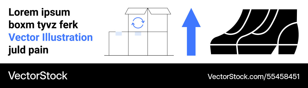 Symbolic representation of package return Vector Image