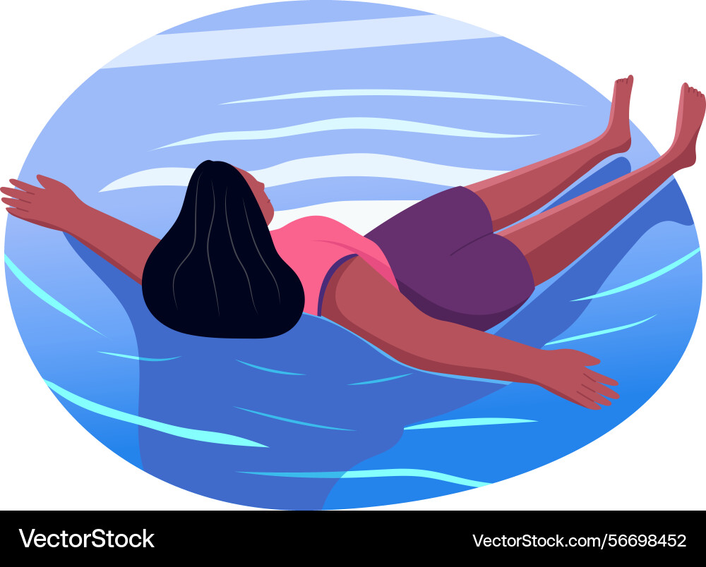 A flat showing floating character Vector Image