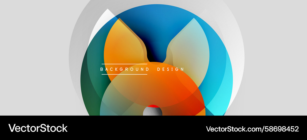 Abstract colorful shapes overlap creating dynamic Abstract colorful shapes overlap creating dynamic Vector Image