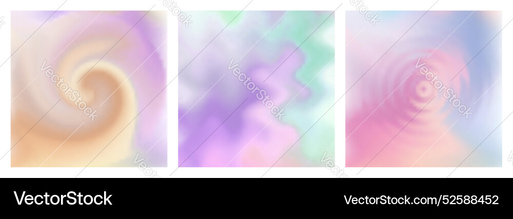 Abstract fluid gradient background set Royalty Free Vector