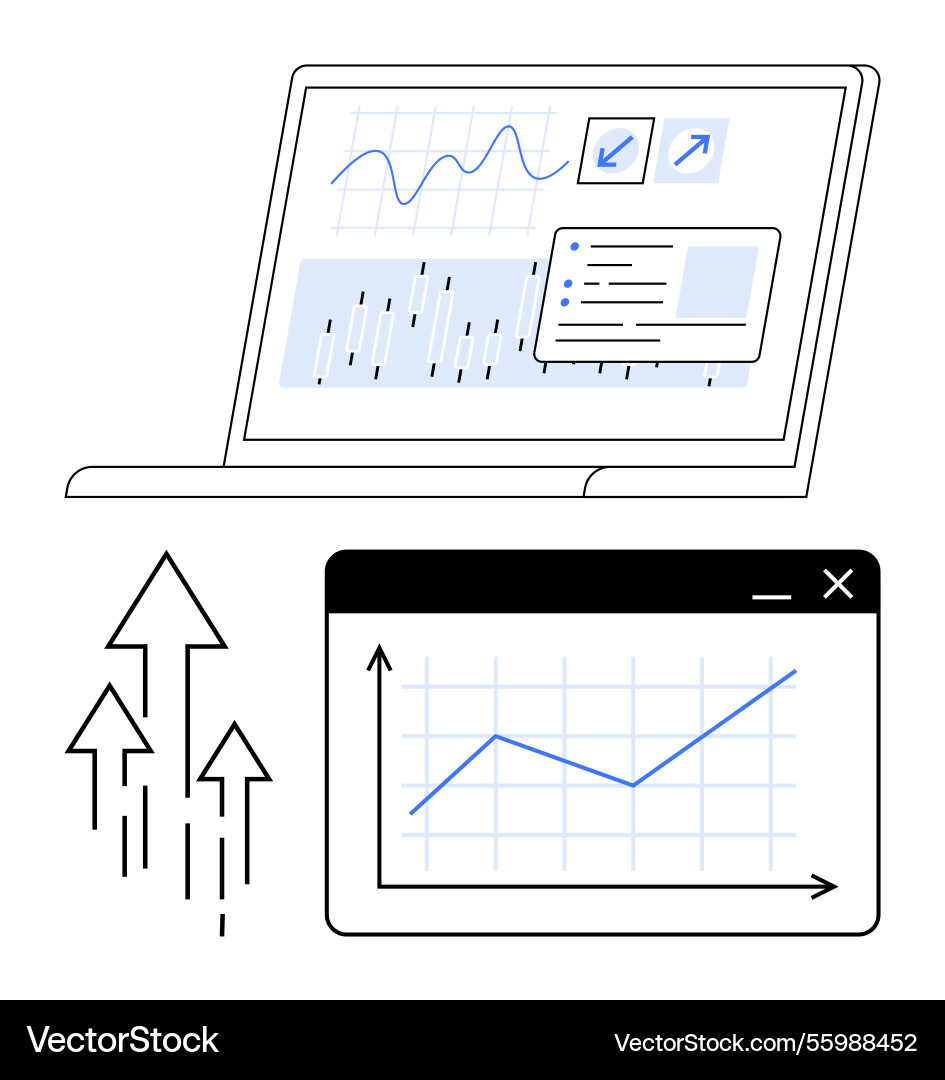 Analytics Dashboard mit Diagrammen und Dateneinsichten Analytics Dashboard mit Diagrammen und Dateneinsichten vektorbild