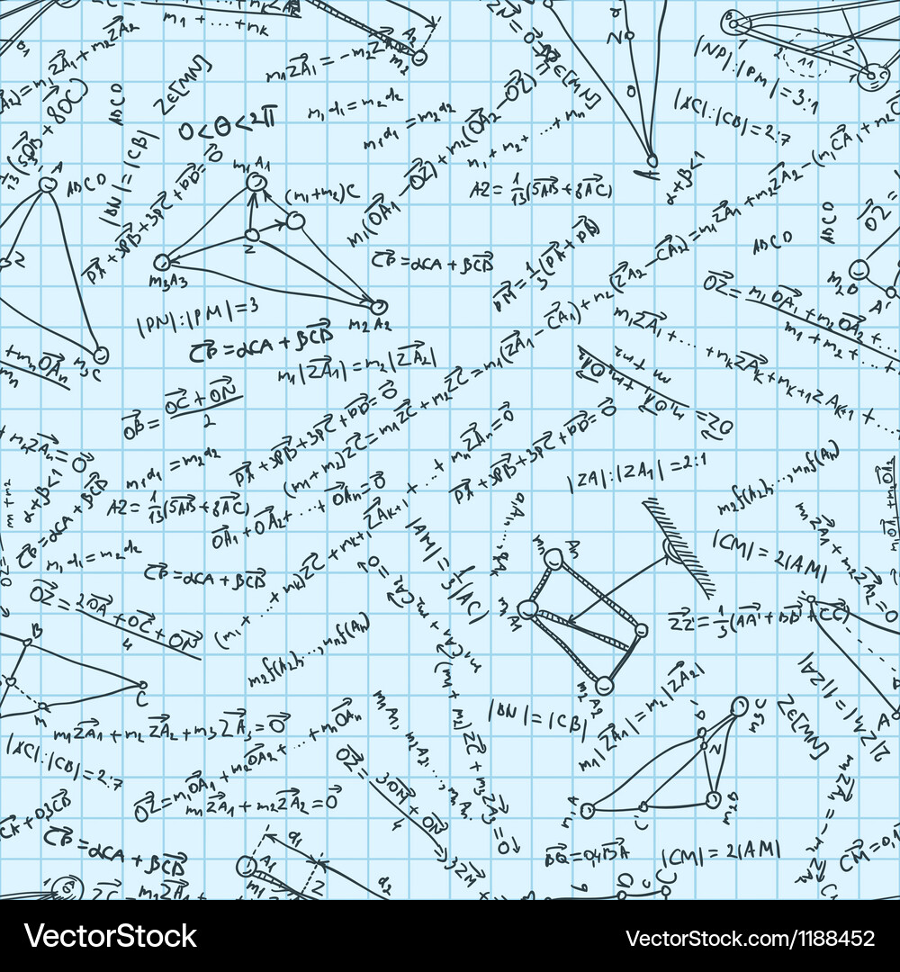 Maths seamless pattern eps 8 Vector Image