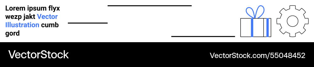 Schematic diagram featuring text connecting lines Vector Image