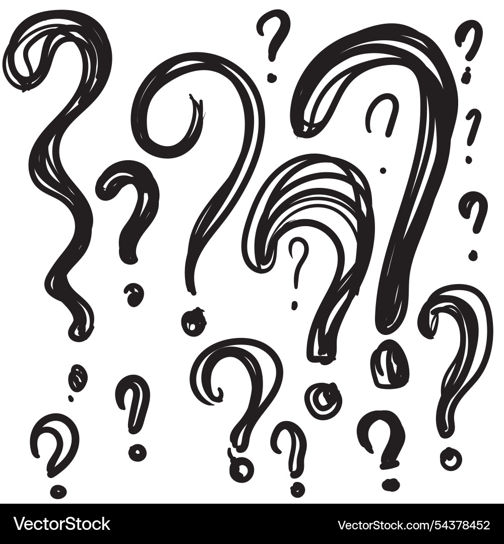 Set of different question marks quest and inquire Set of different question marks quest and inquire vector image