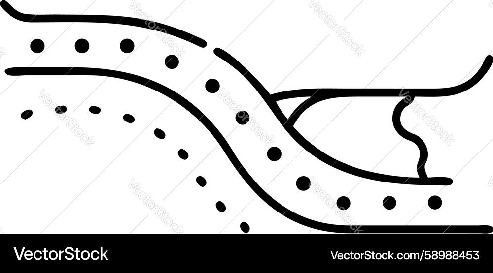 Abstract Dotted Flow Path Vector Image