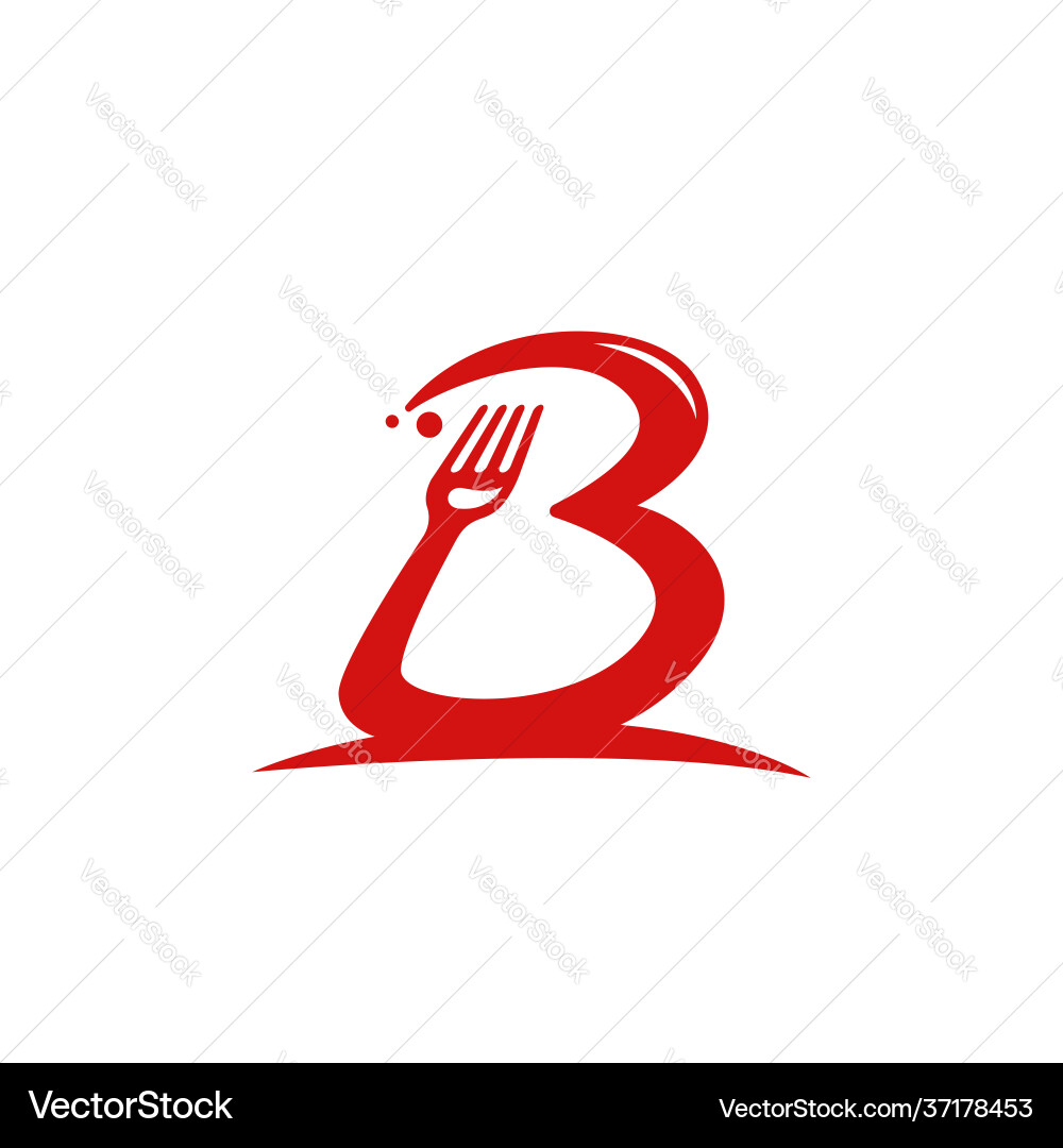 Buchstaben b Gourmet-Restaurant Catering-Logo Buchstaben b Gourmet-Restaurant Catering-Logo vektorbild