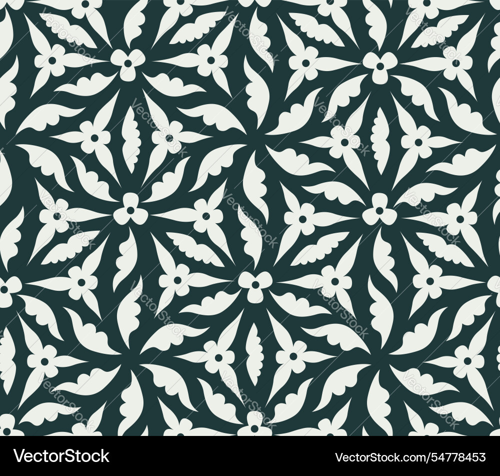 Floral ornamental pattern flowers and leaves Floral ornamental pattern flowers and leaves vector image