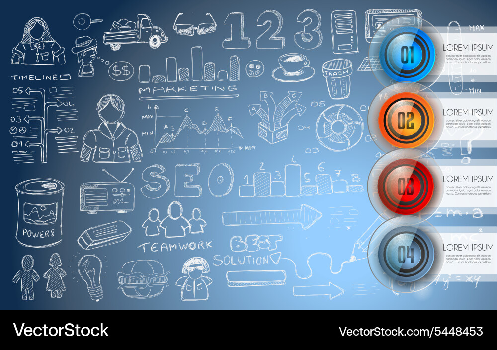 Infographic template for modern data visualization Vector Image