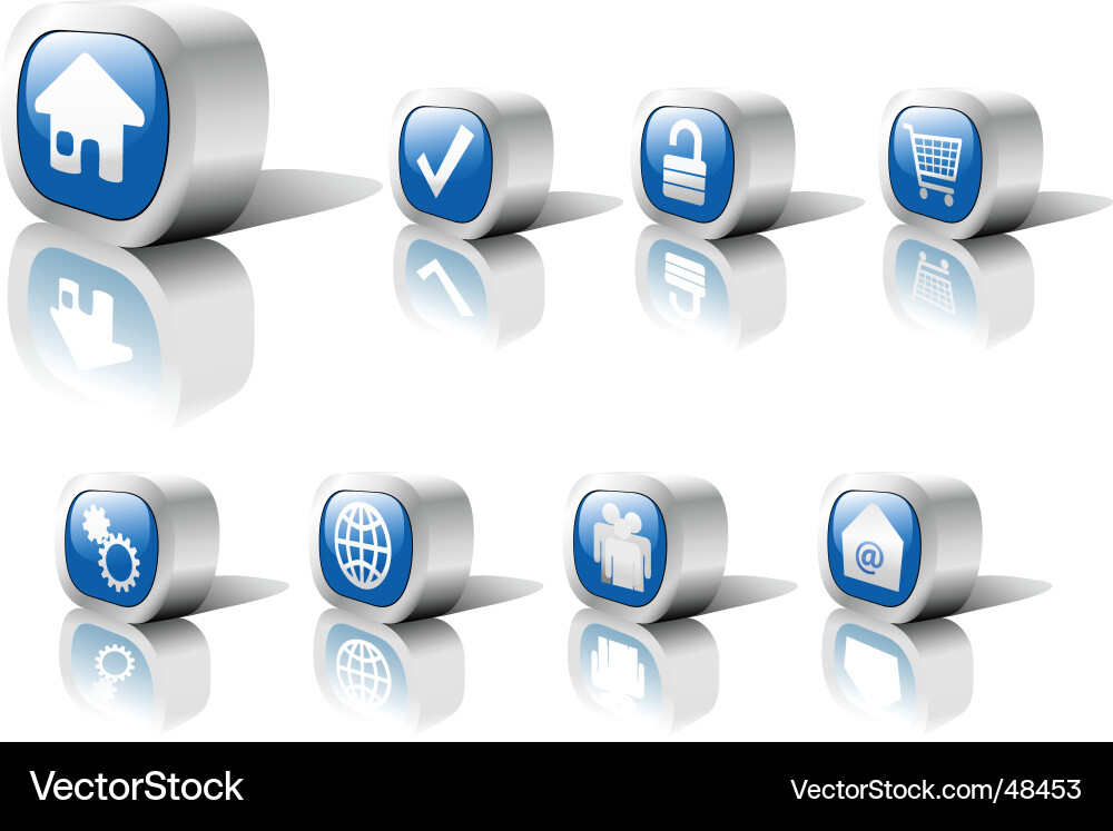 Modern Web Icons Set vector image