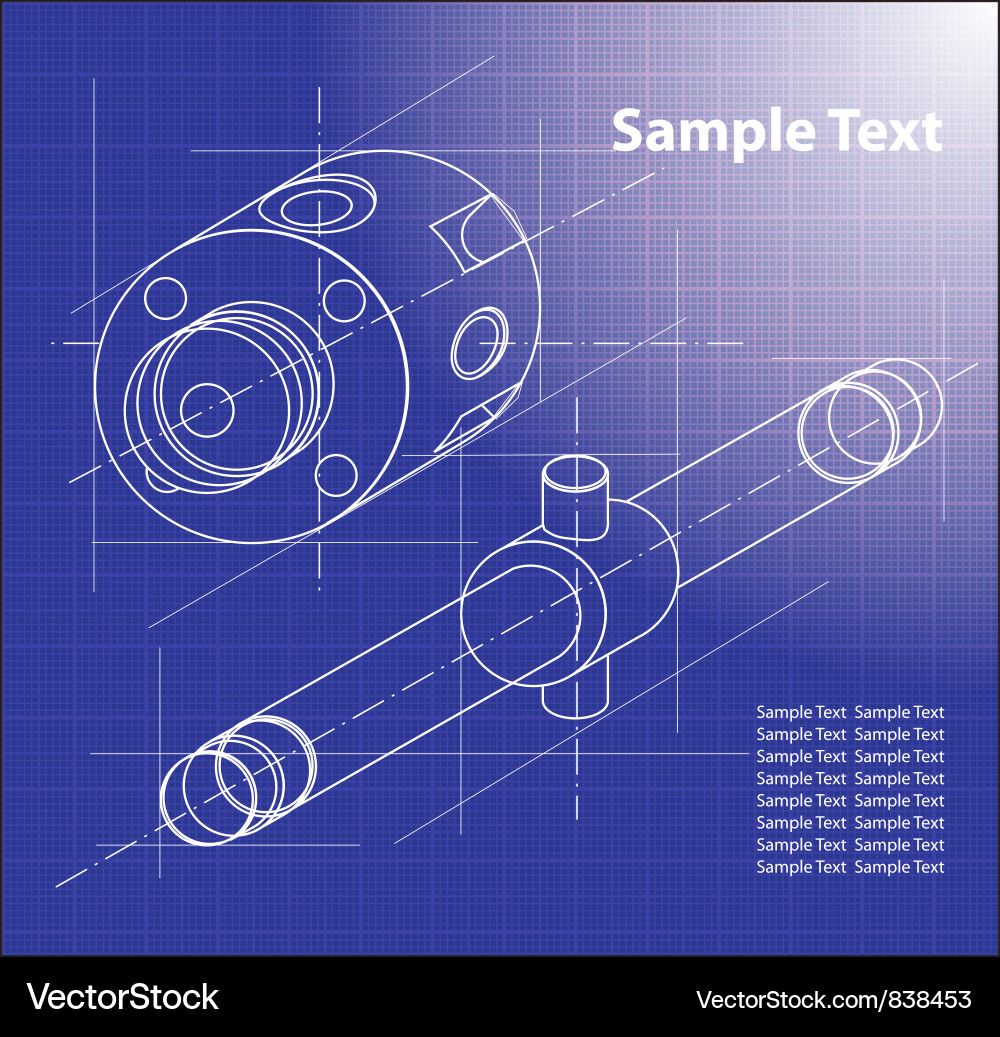 Technical Blueprint Background Vector Image