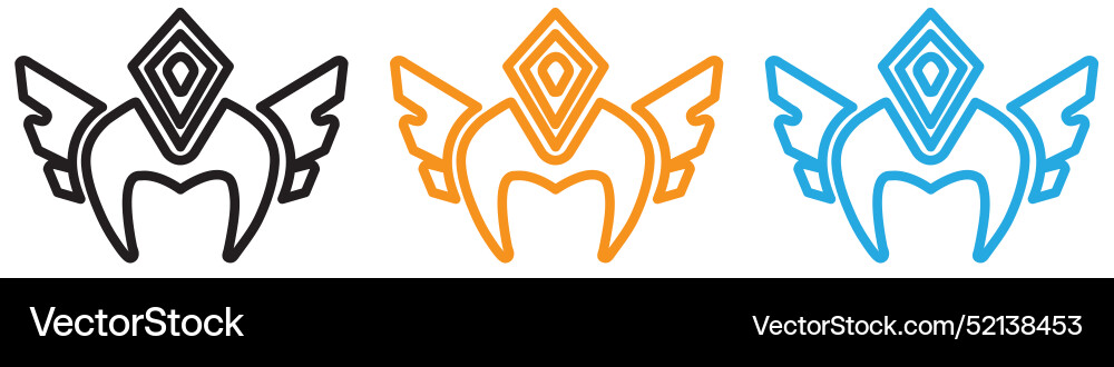 Valkyrie logo set collection for web app ui Vector Image