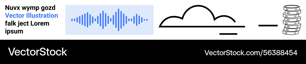 Audio waveform integration with cloud storage Audio waveform integration with cloud storage vector image