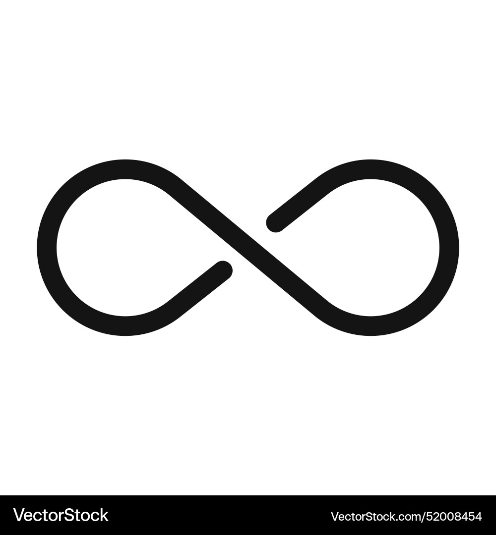 Endless loop infinity icon for continuous services Endless loop infinity icon for continuous services vector image