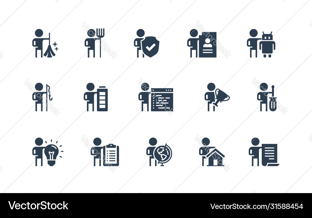 People and professions activities occupation icon People and professions activities occupation icon vector image