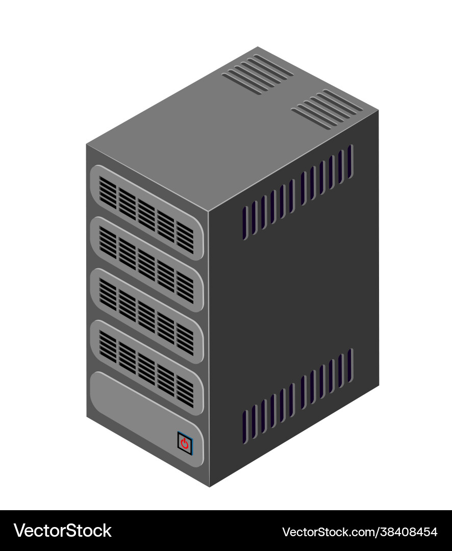 Single server network technology connection Single server network technology connection vector image