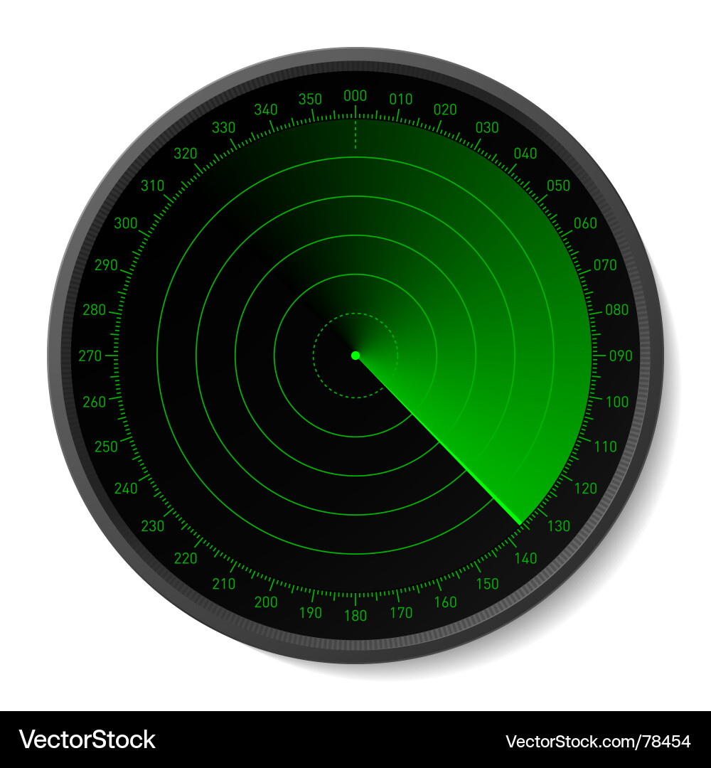 Sonar Scope Display vector image