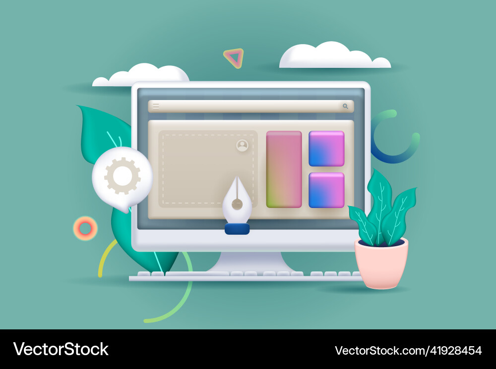 Web Development & Website Creation vector image