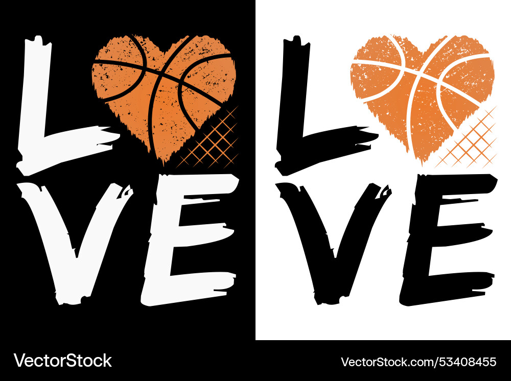 Basketball love typography lover Basketball love typography lover vector image