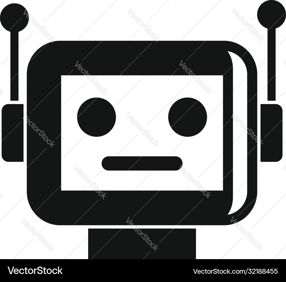 Cyber robot icon simple style Cyber robot icon simple style vector image
