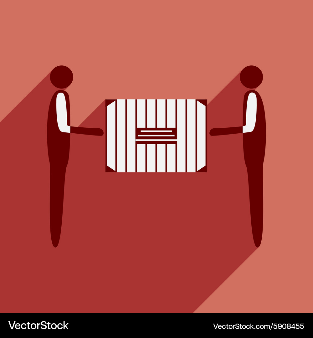 Flat with shadow icon and mobile application Vector Image
