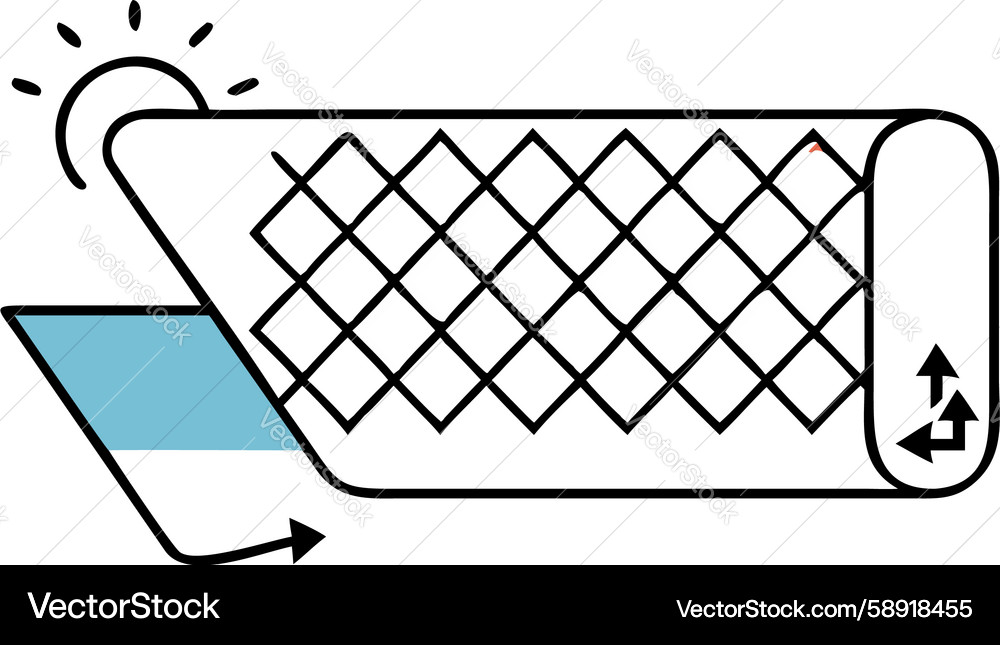 Unrolling patterned fabric roll design Vector Image