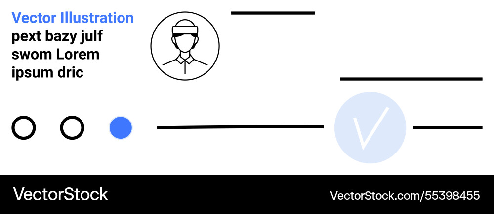 User interface elements with profile icon User interface elements with profile icon vector image