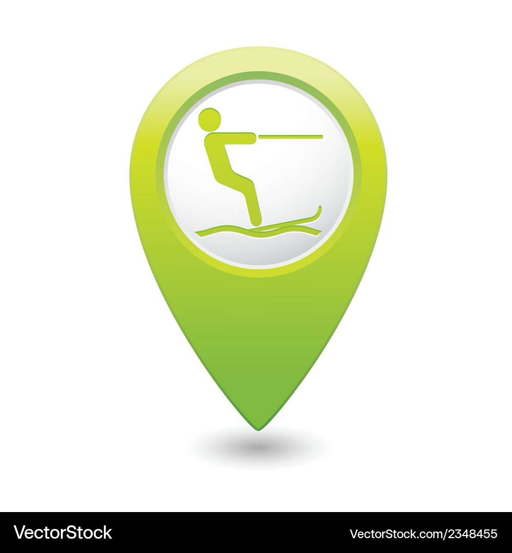 Waterskiing Pointer Icon Vector Image