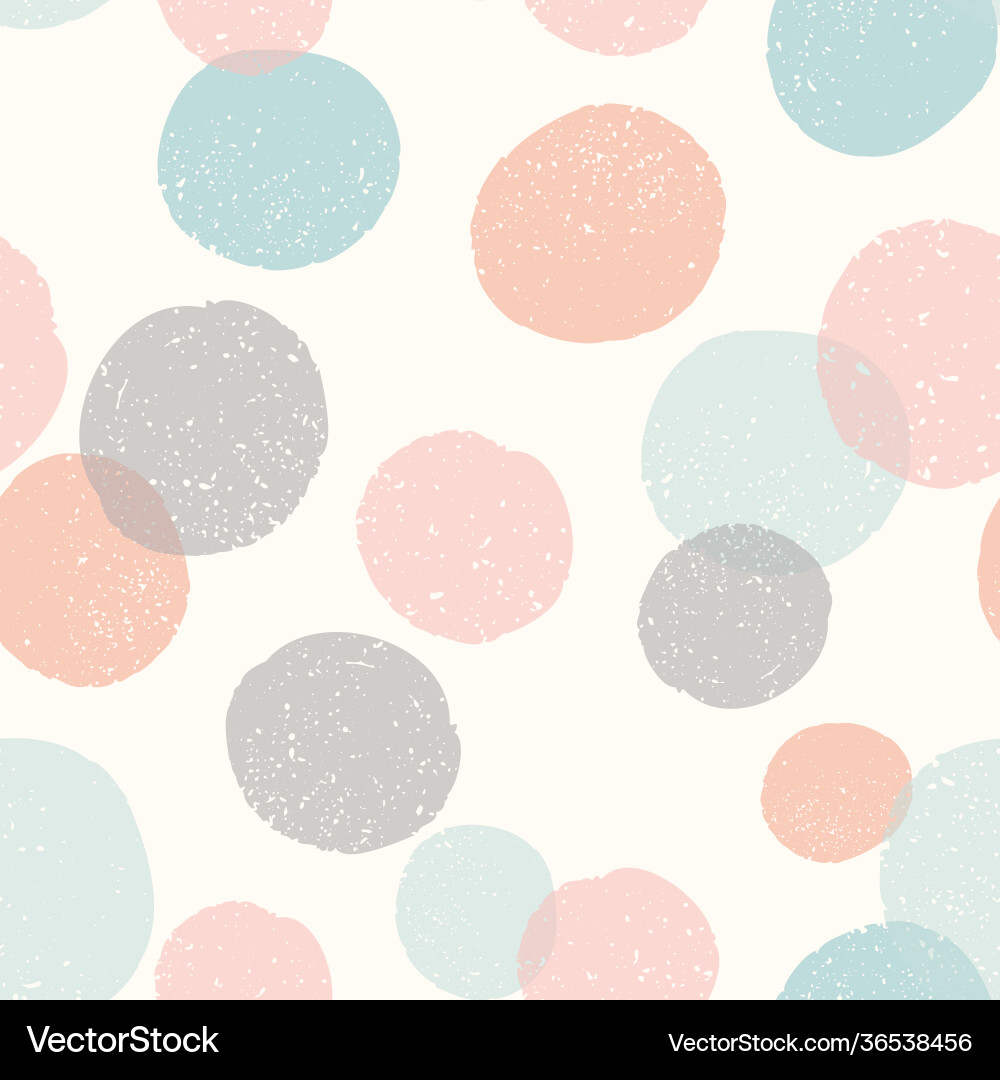 Abstract textured circle pattern background design vector image