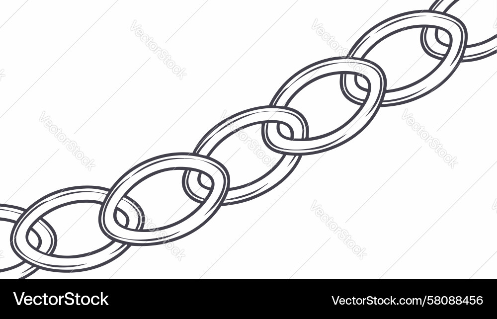 Continuous Chain Link Pattern Vector Image