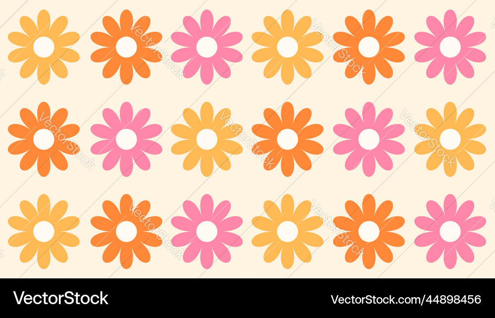 Daisy flowers background Royalty Free Vector Image
