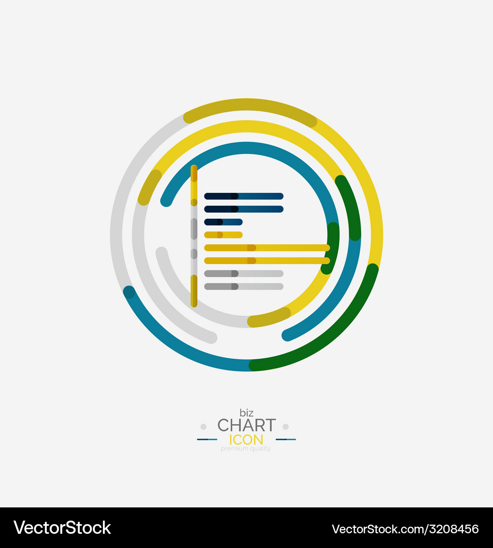 Line graph chart icon Vector Image