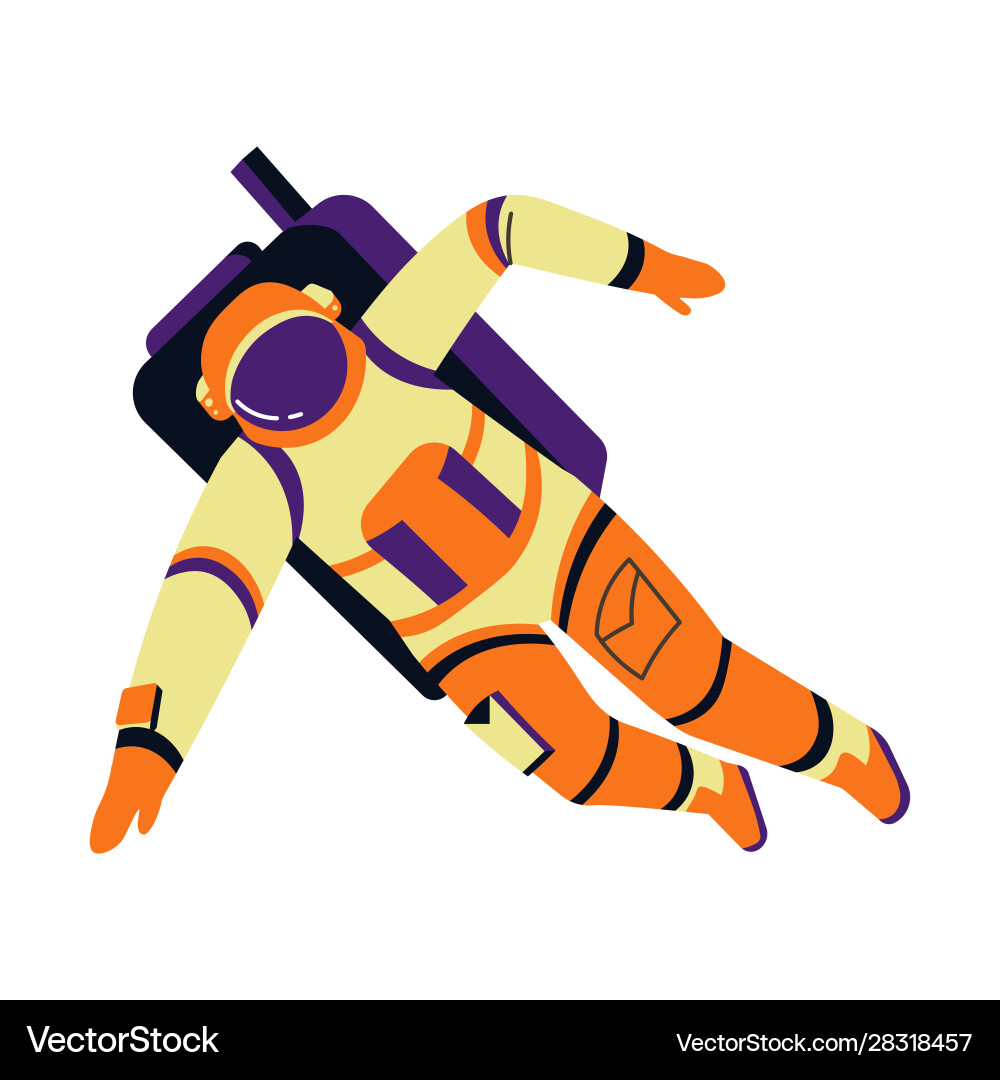 Astronaut in Space Suit vector image