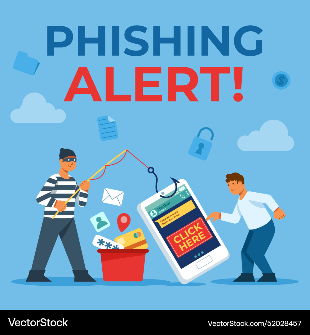 Baiting internet user to click fake adv Vector Image